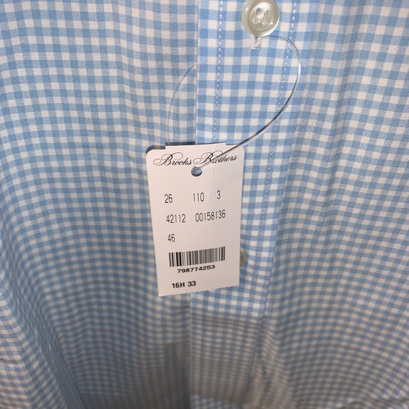 COPY - BROOKS BROTHERS Regent Fit Non-Iron Shirt 16.5-33 - Picture 3 of 6